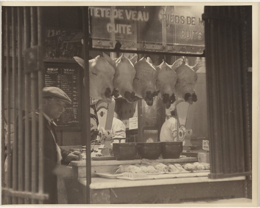 Butcher shop window, Paris