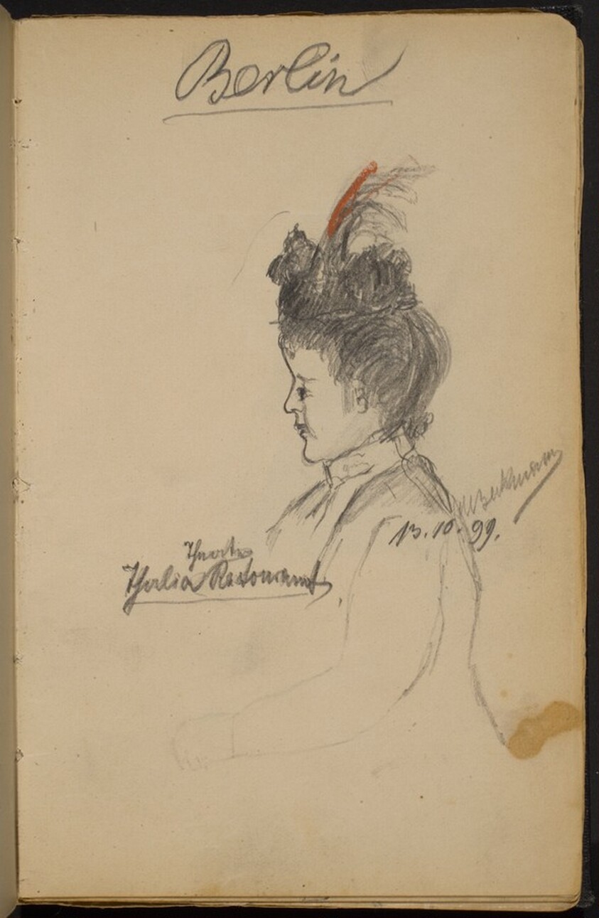 Woman in Profile to the Left