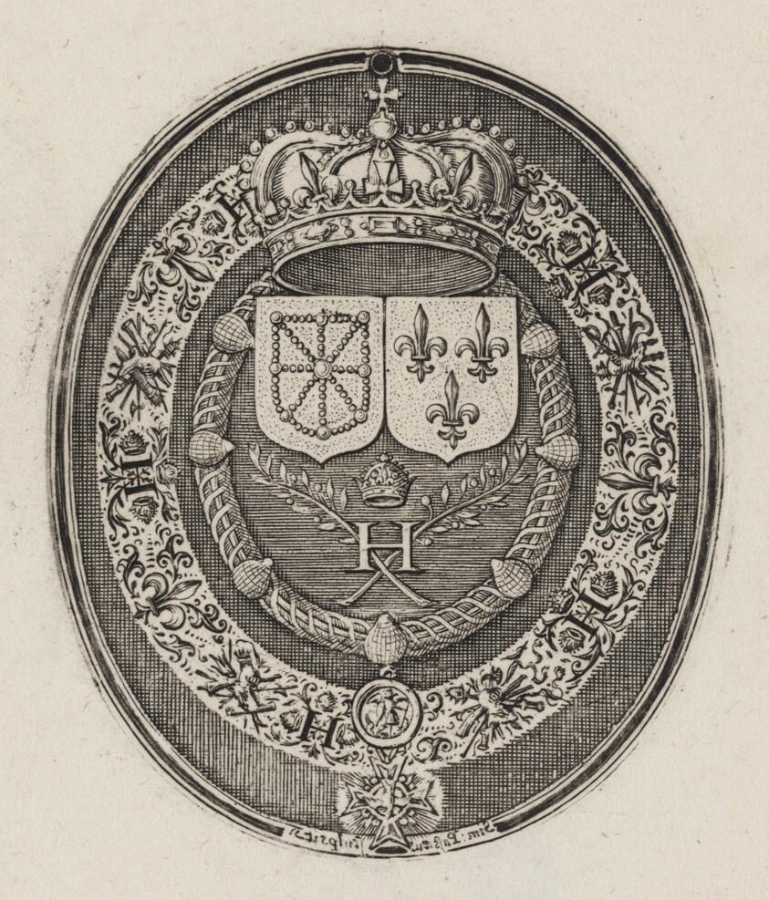 Shields of Henry IV and Maria de Medici [right half]