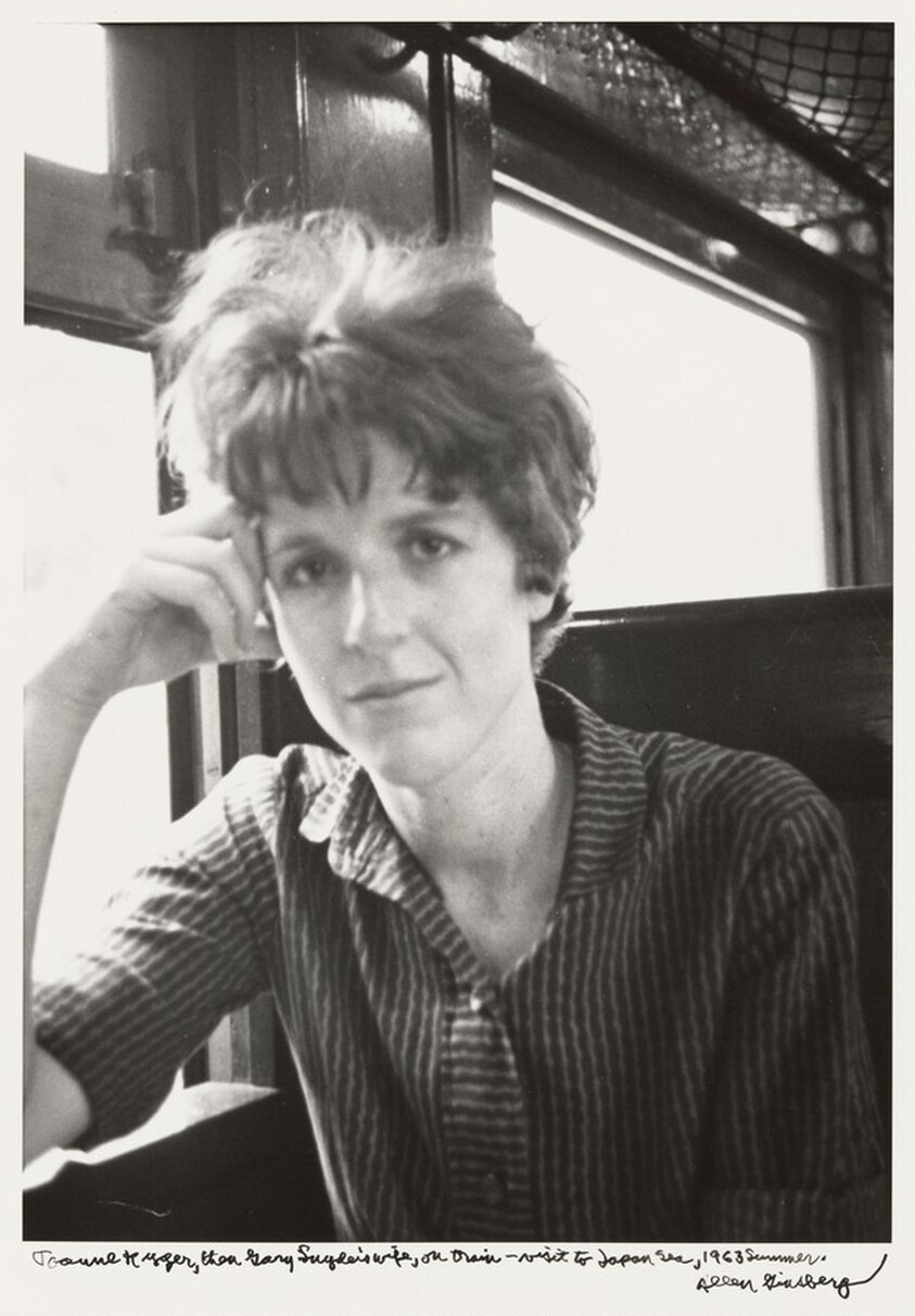 Joanne Kyger, then Gary Snyder's wife, on train - visit to Japan Sea, 1963 Summer.