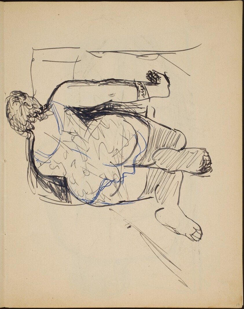 Kriechende Frau in Rückenansicht (Woman on Hands and Knees, seen from Behind) [p. 19]