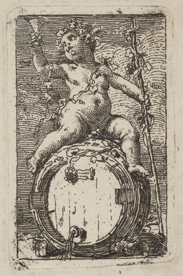 The Infant Bacchus Astride a Wine Barrel
