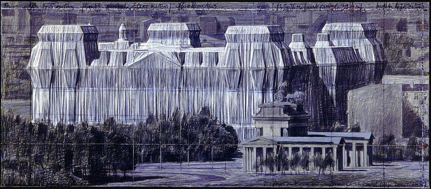 Wrapped Reichstag: Project for Berlin [bottom panel]