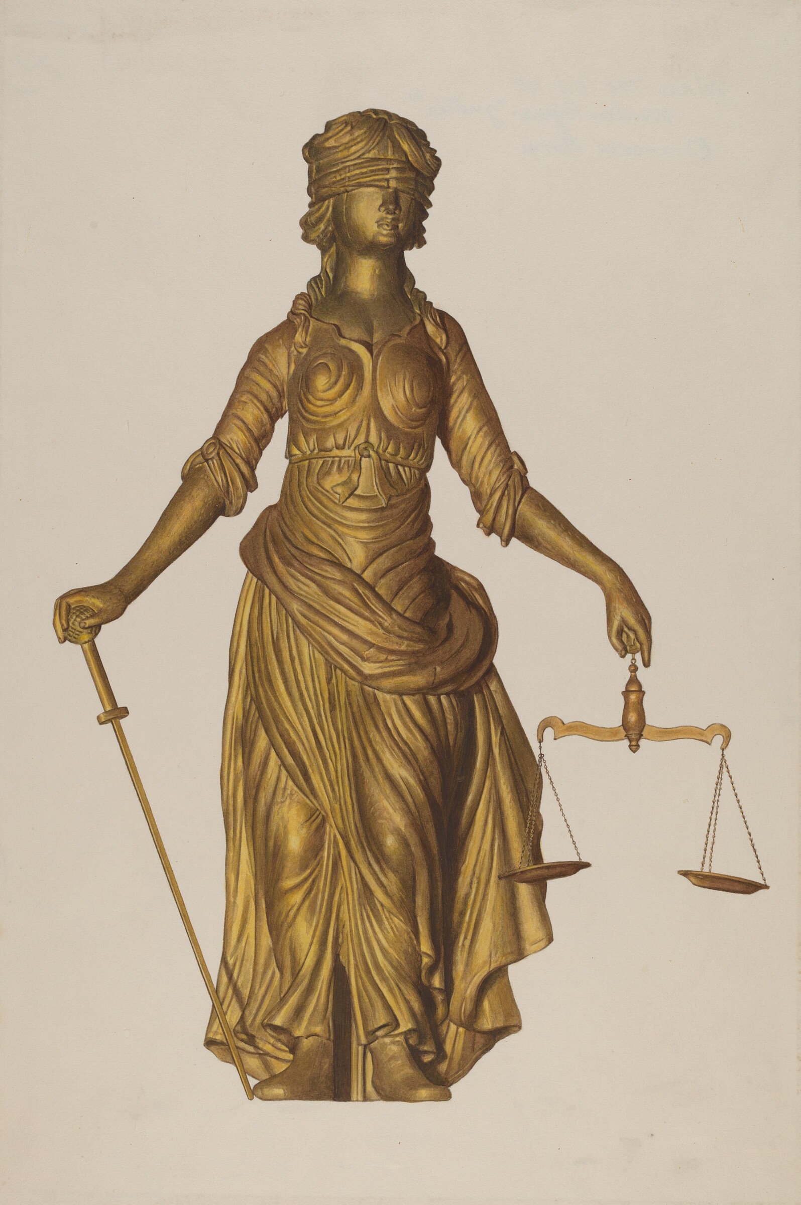 Figure of Justice, Elizabeth Moutal, c. 1937