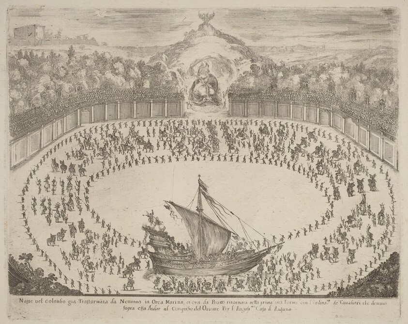 Parade with a Chariot Having the Form of a Ship