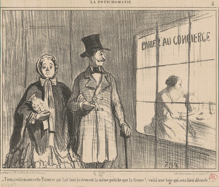 Tiens, voila mamzelle palmyre qui fait ...