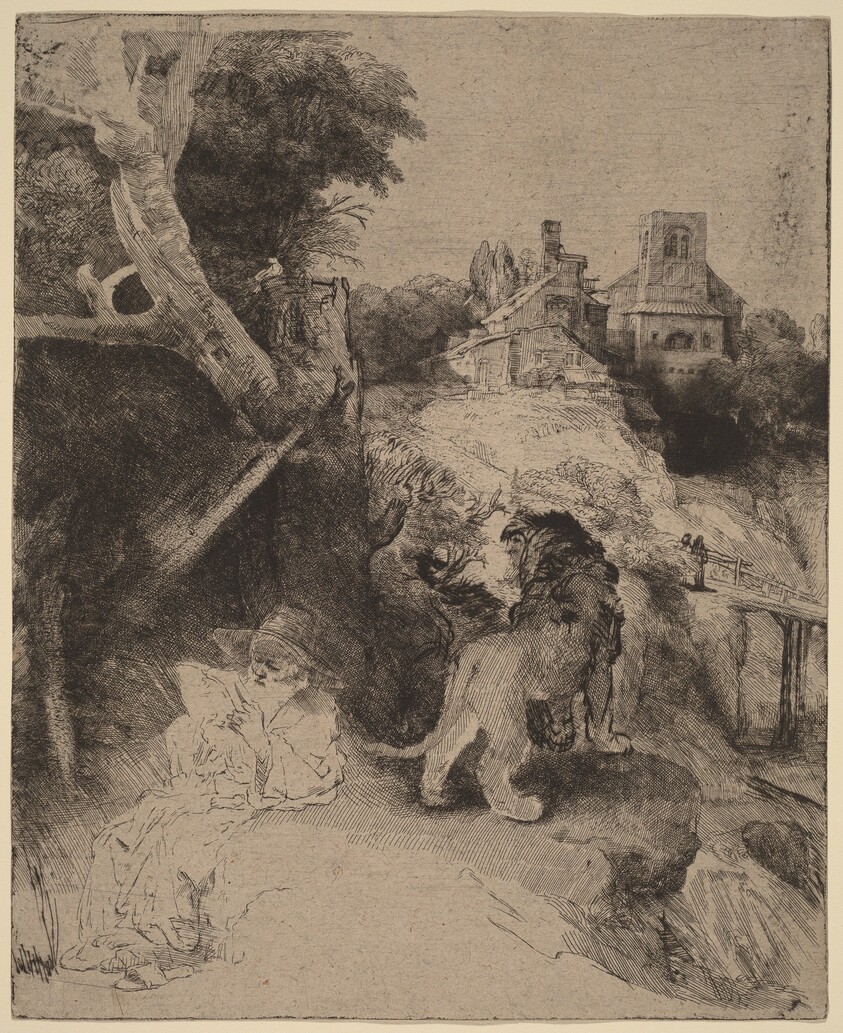 Saint Jerome Reading in an Italian Landscape