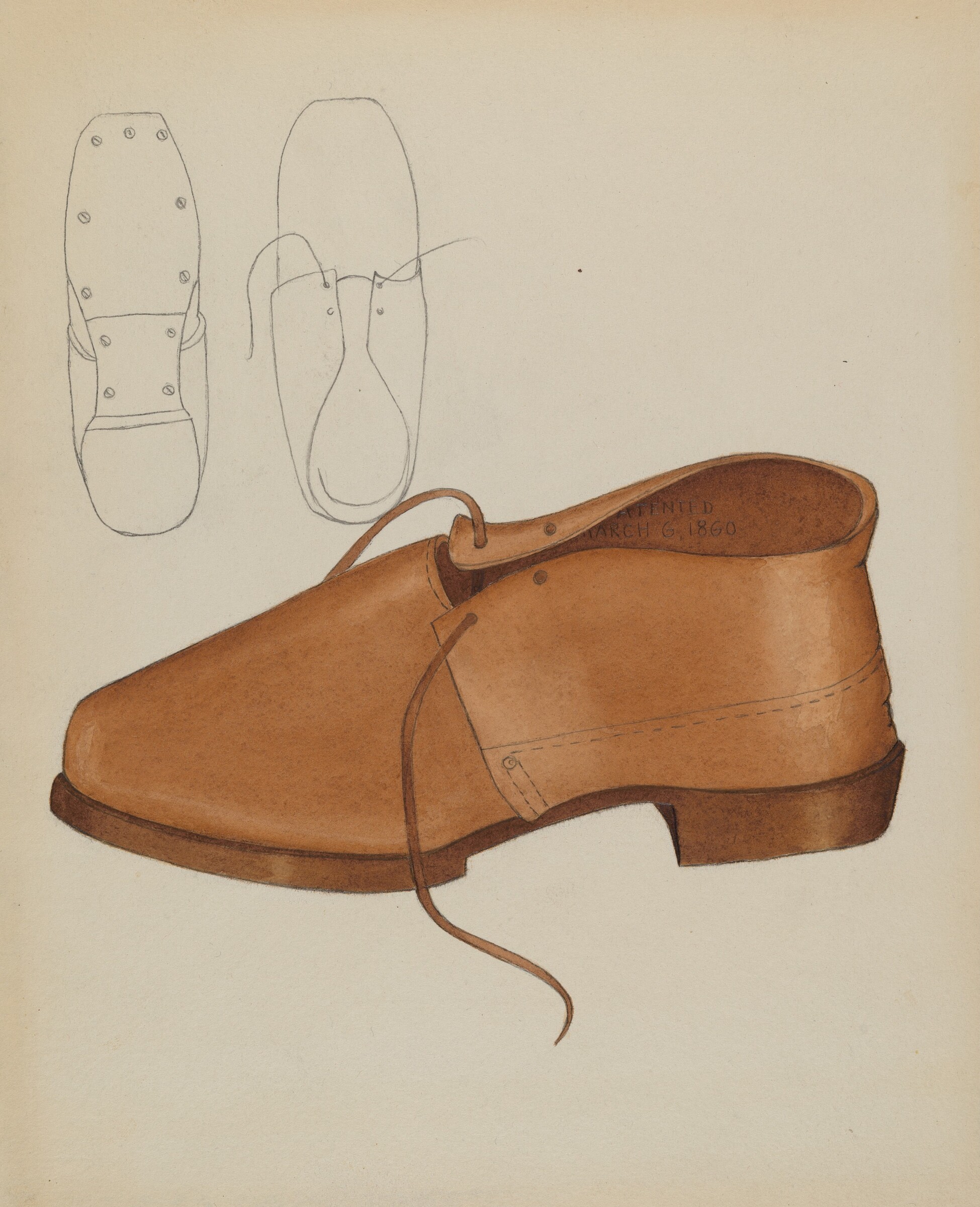Man's Shoe, Marie Mitchell, c. 1936
