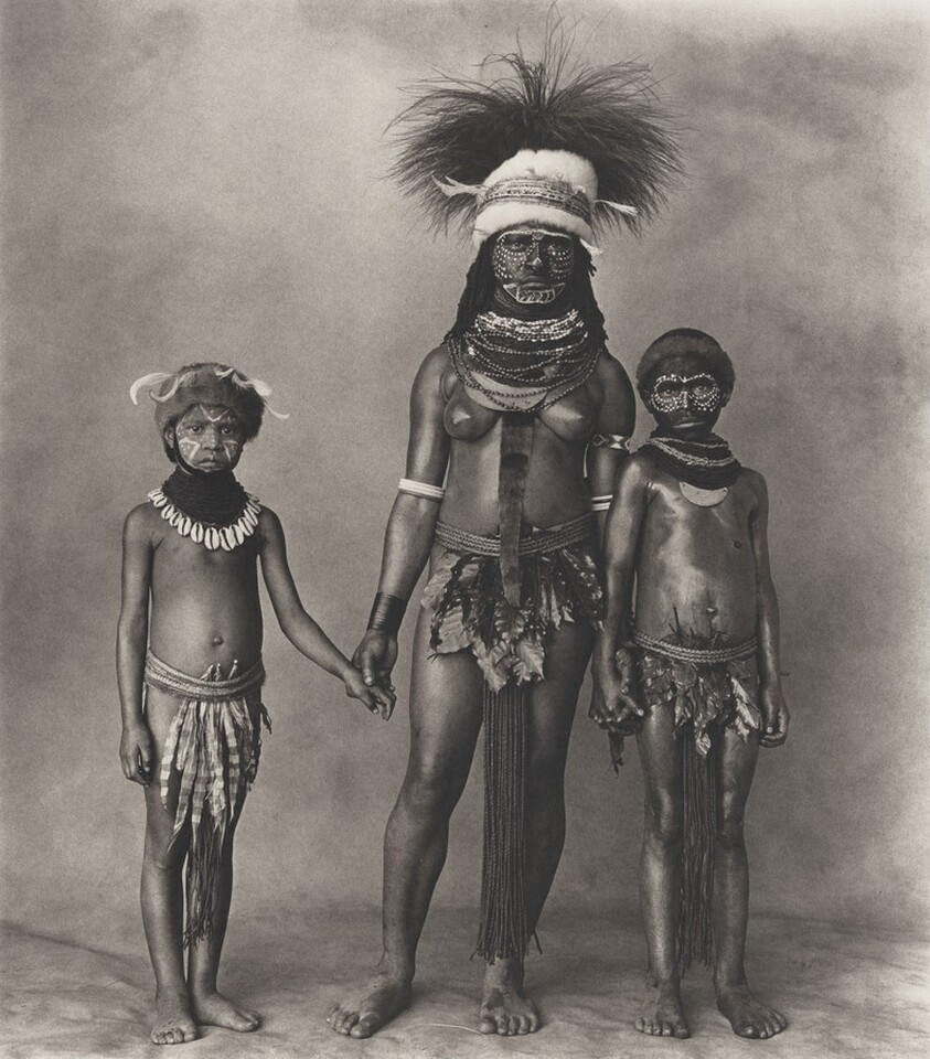 Enga Woman and Two Young Girls, New Guinea