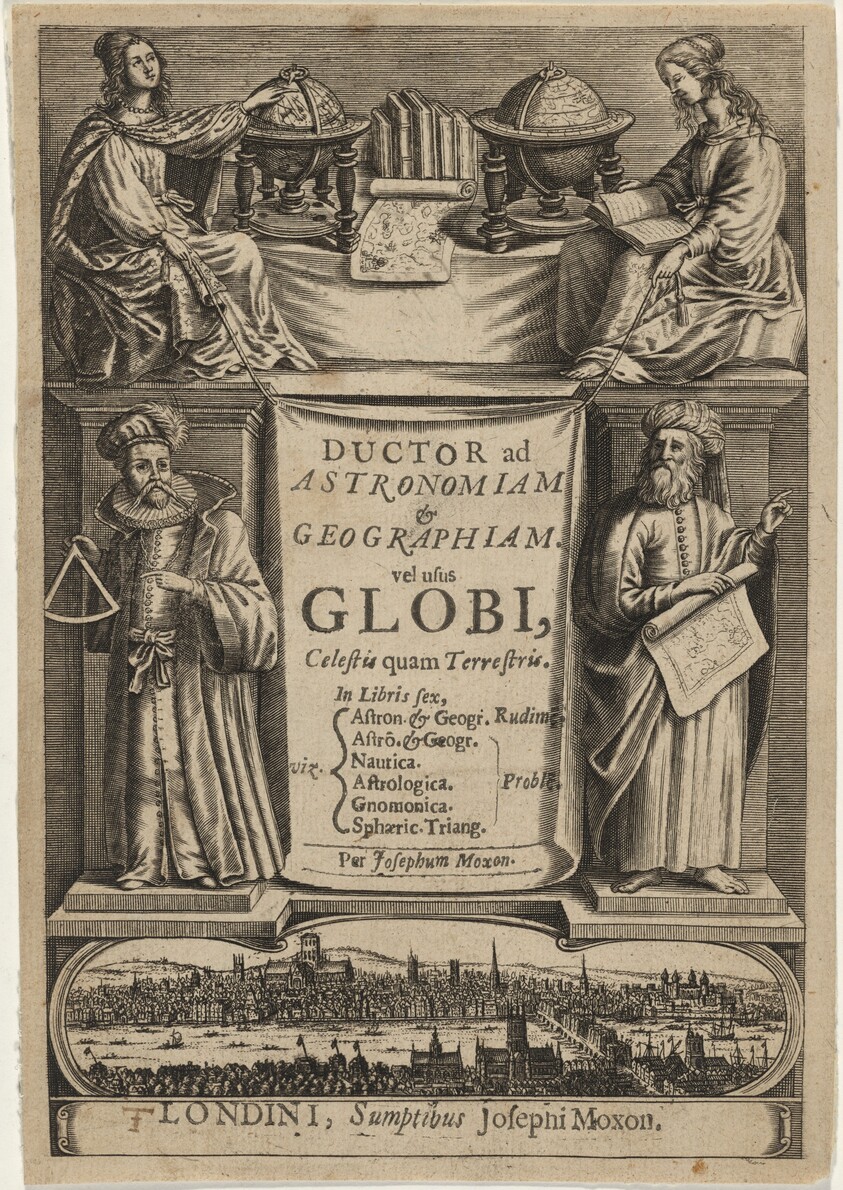 Title Page to J. Moxon, Ductor ad Astronomianet Geographiam