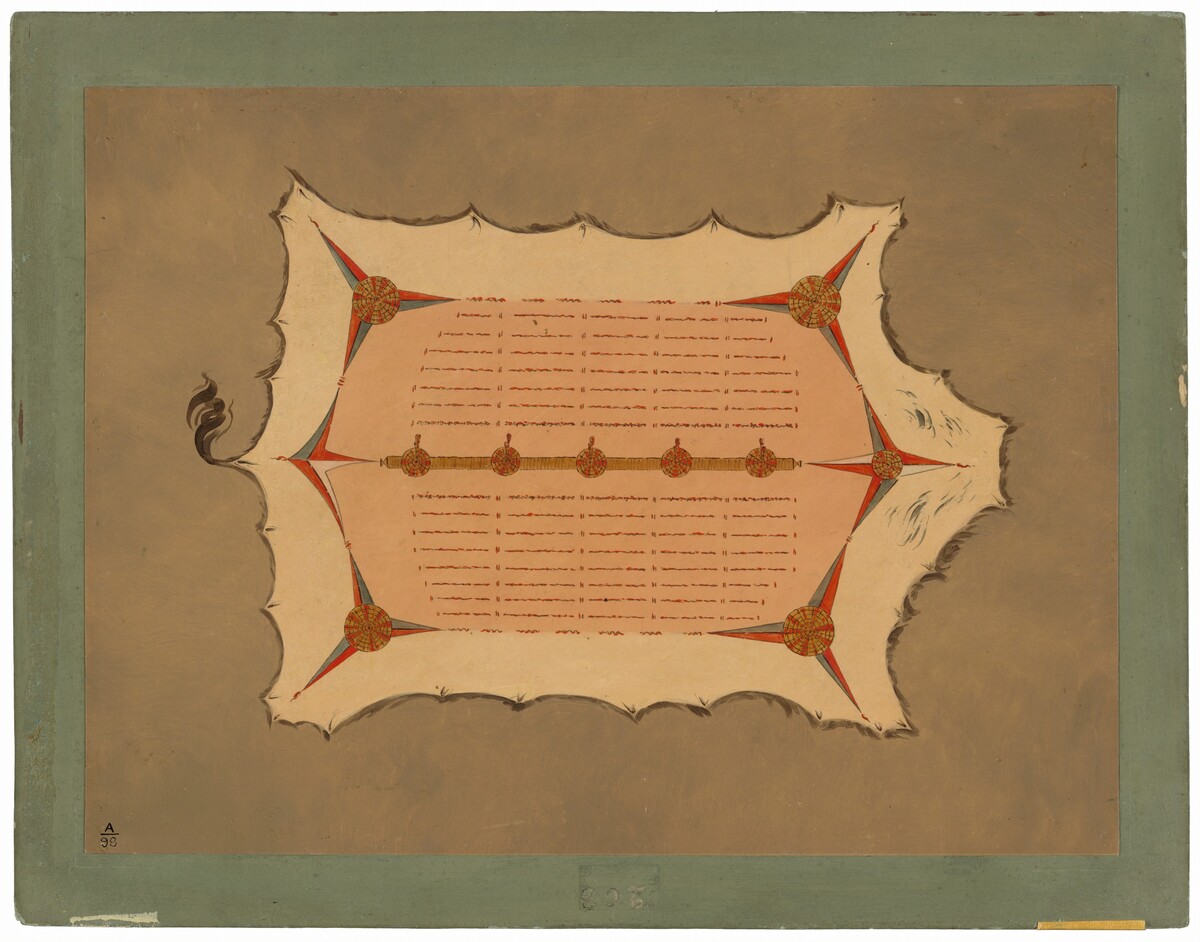 Facsimile of a Sioux Robe with Porcupine Quills