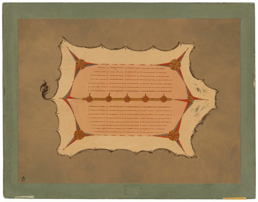 Facsimile of a Sioux Robe with Porcupine Quills