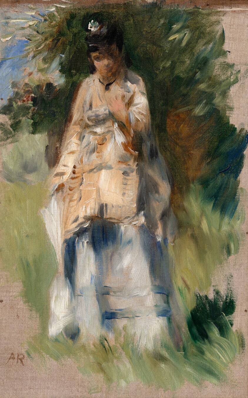 Woman Standing by a Tree