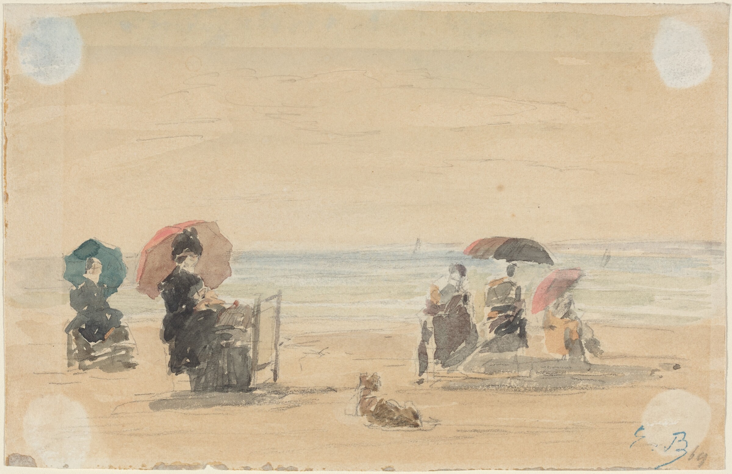 Sun-Shades, Trouville, Eugène Boudin, 1869