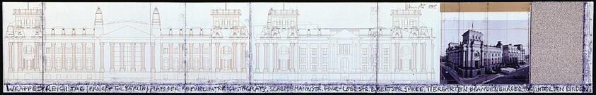 Wrapped Reichstag, Project for Berlin [top panel]