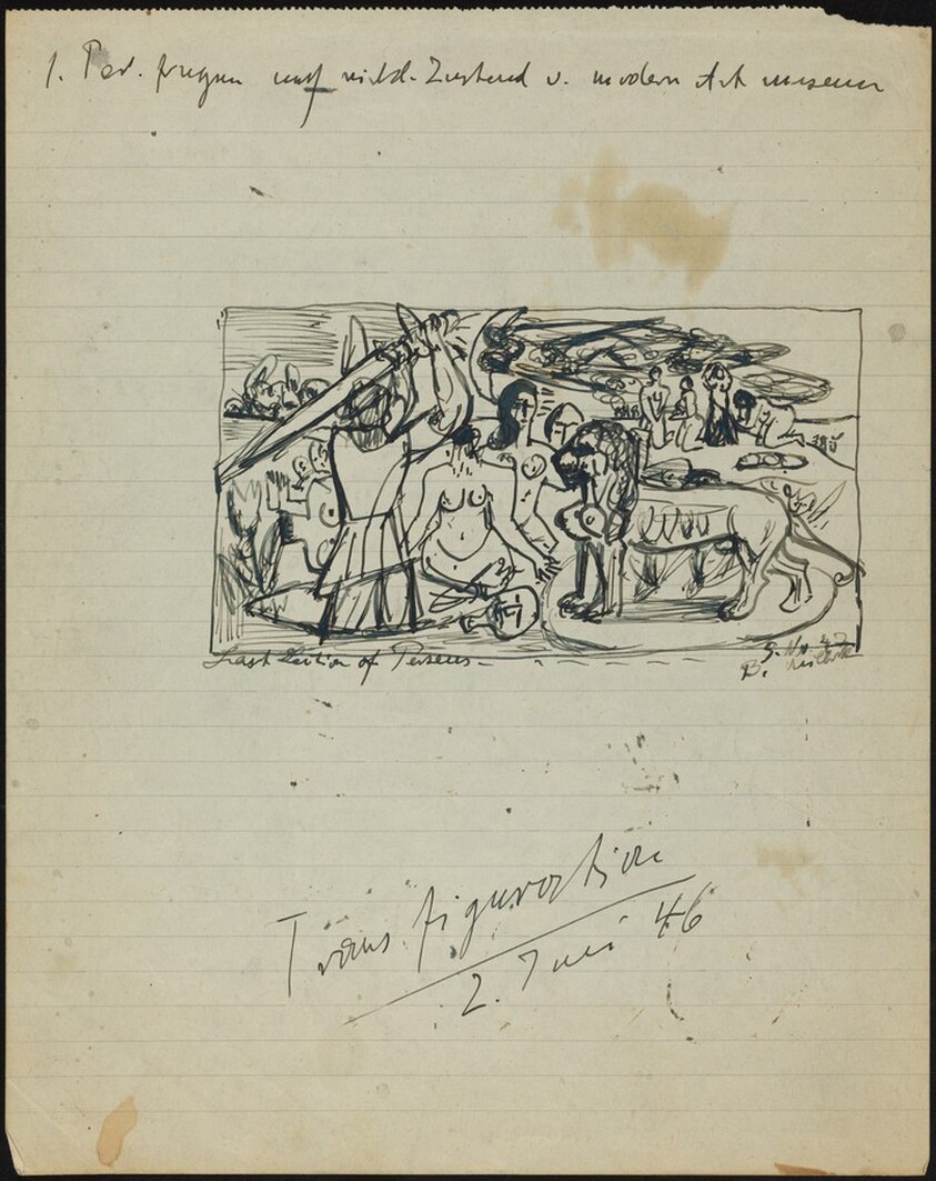 Sketch for "Perseus' (Hercules') Last Duty"