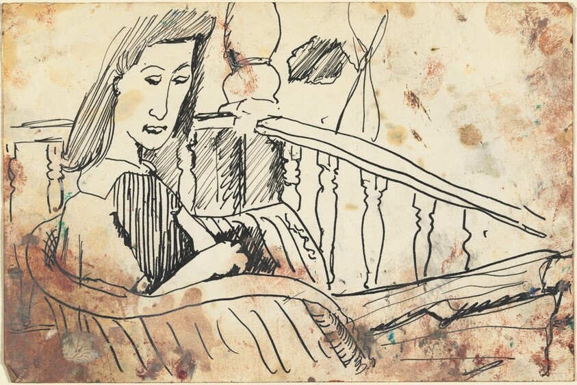 Woman Seated on a Balcony