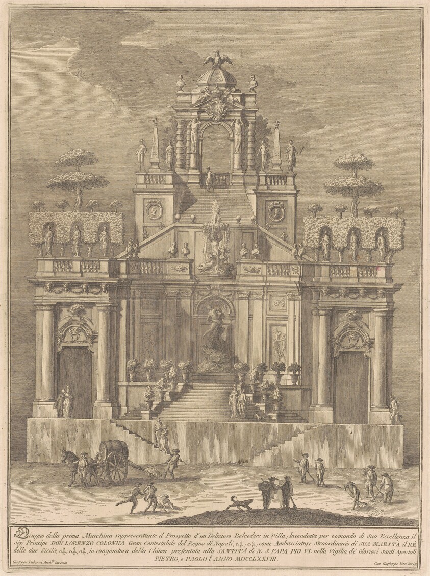 The Prima Macchina for the Chinea of 1778: A Countryside Belevedere with Hercules and Antaeus