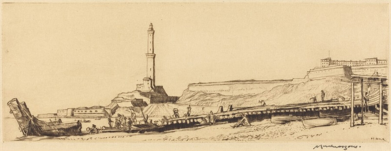 The Lanterna, Genoa, Sir Muirhead Bone, 1912