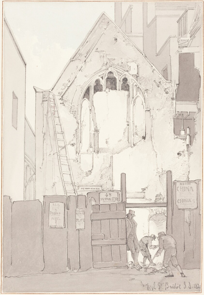 The Discovery of an East Window of All Saints’ Church, behind High Street, Bristol