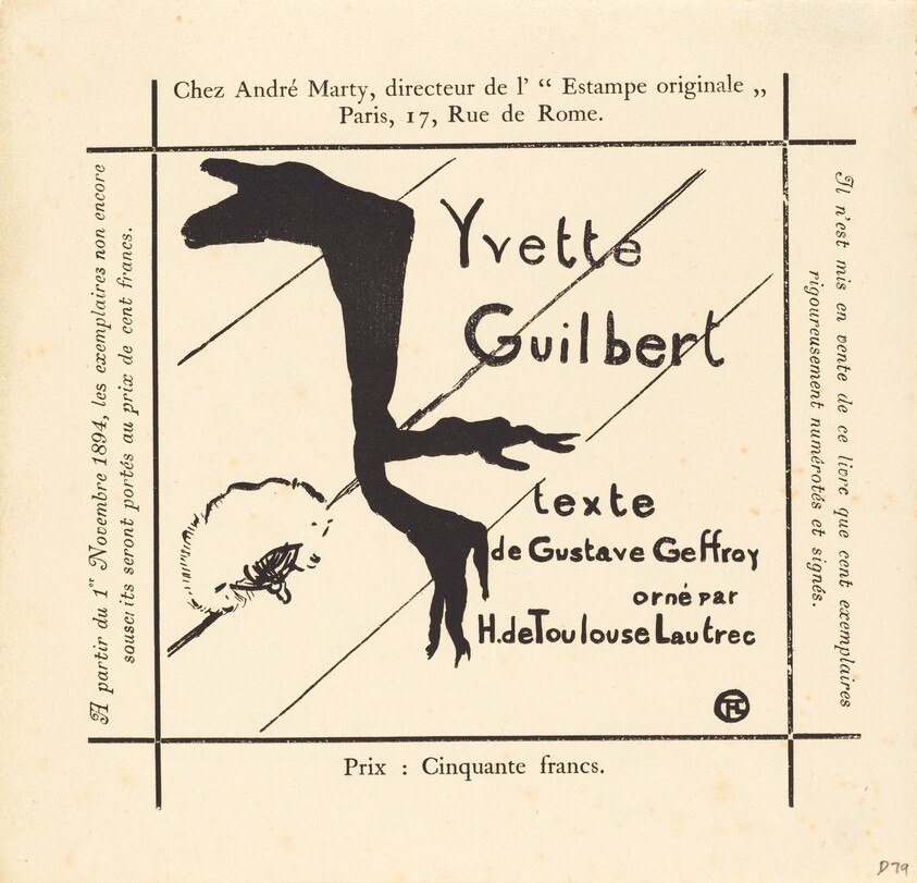 Advertisement for the Album "Yvette Guilbert"