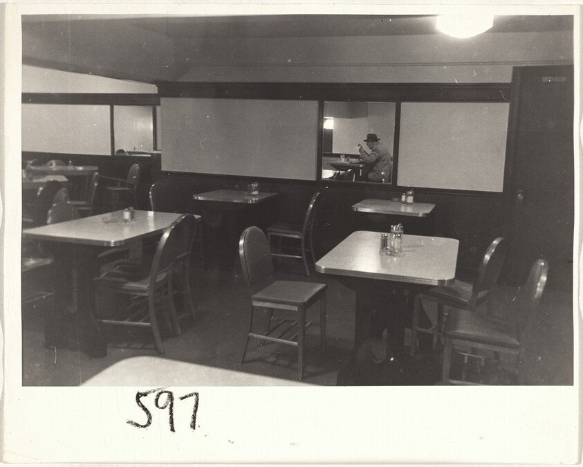 Man seated in restaurant--San Francisco