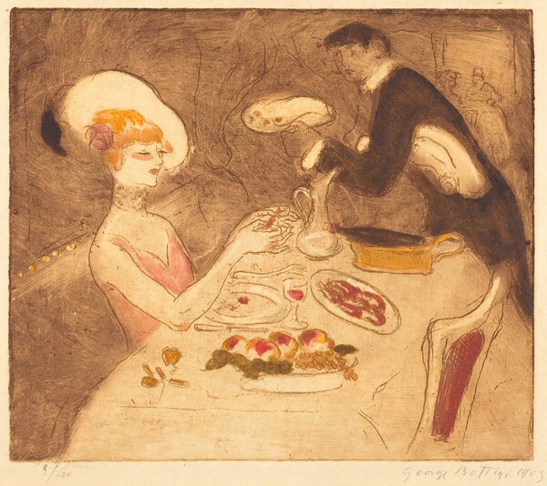 Woman Having Supper