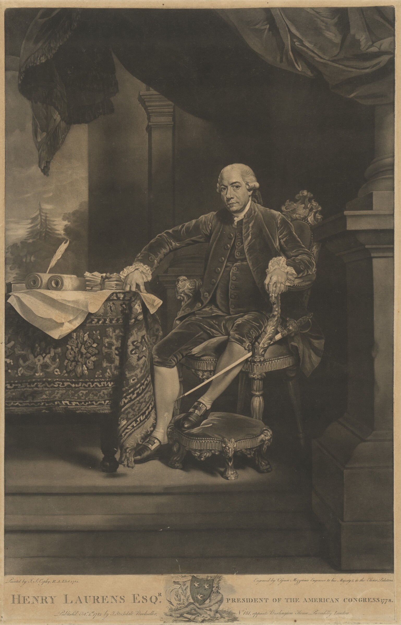Henry Laurens, Valentine Green after John Singleton Copley, 1782