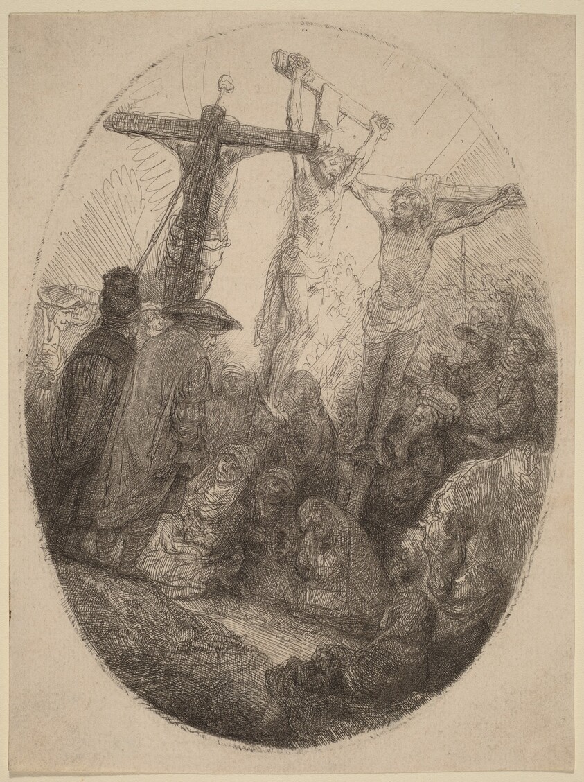 Christ Crucified between the Two Thieves: an Oval Plate