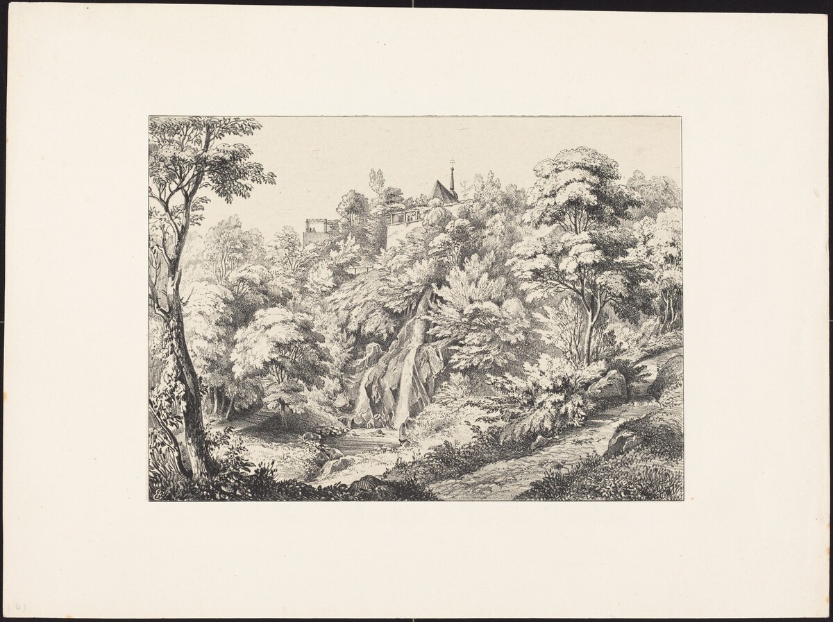 Rear View of the Convent with Waterfall