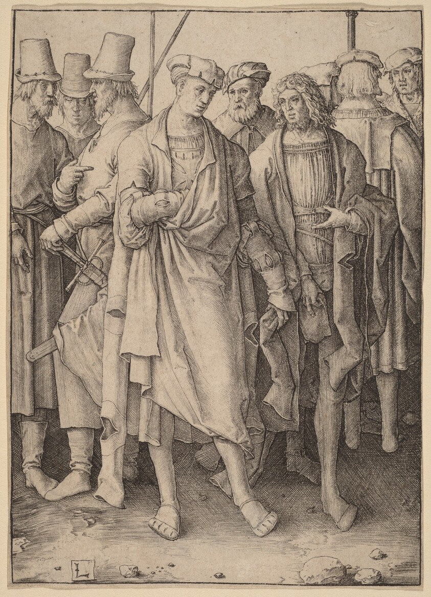 A Young Man with Eight Armed Men