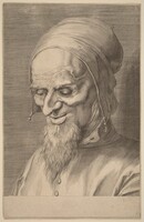 Head of an Apostle with Beard and Cap, Aegidius Sadeler II, 1597