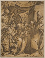The Virgin and Child with Saints, Giuseppe Nicolo Vicentino, after Camillo Boccaccino
