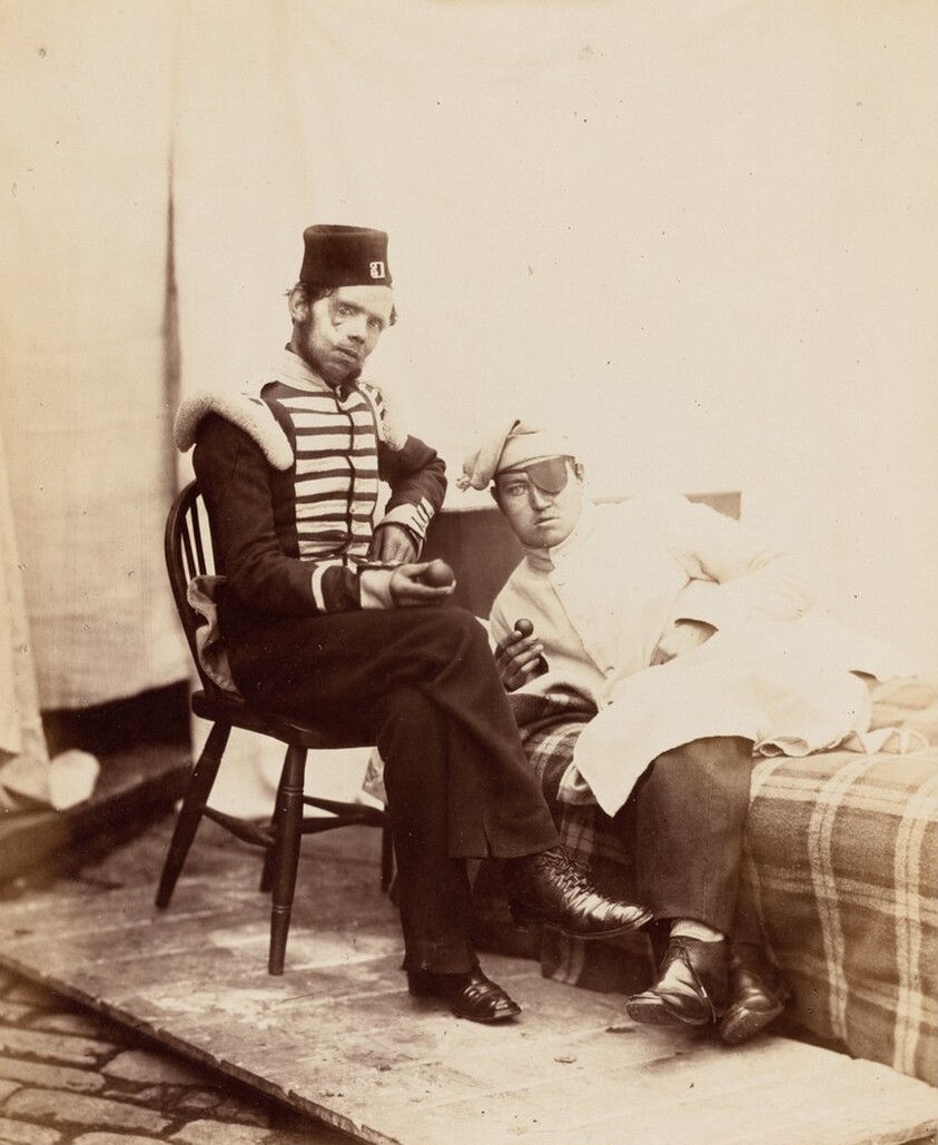 Pvt. Jessee Lockhurst, 31st Regiment, & Thomas O'Brien, 1st Royals, Seen by the Queen at Chatham Hospital