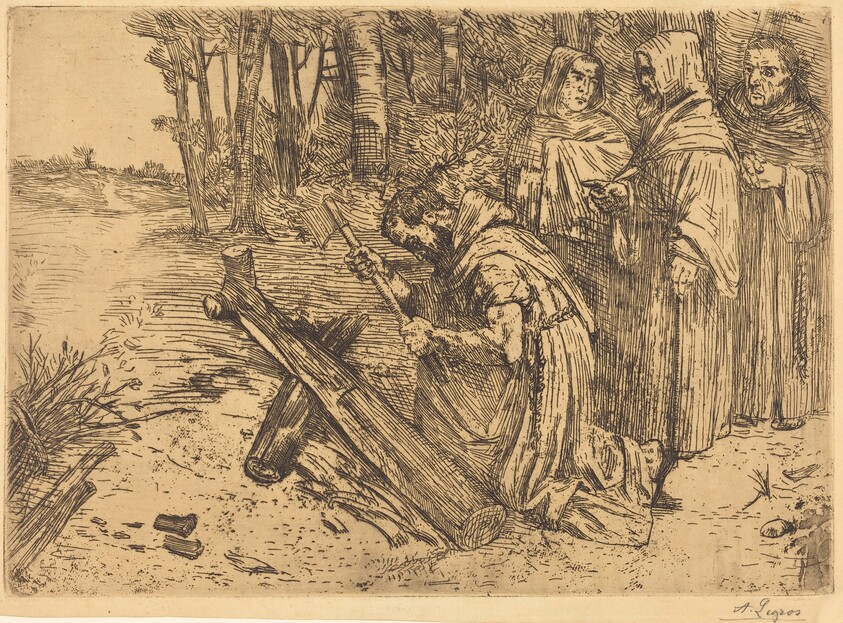 Monks Chopping Wood (Les moines bucherons)