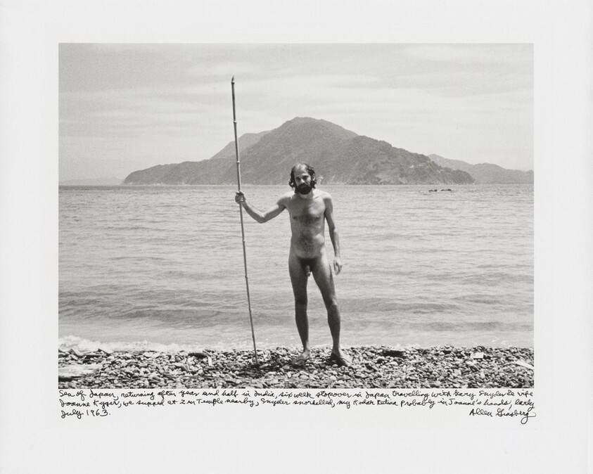 Sea of Japan, returning after year and half in India, six-week stopover in Japan travelling with Gary Snyder & wife Joanne Kyger, we supped at Zen Temple nearby, Snyder snorkelled, my Kodak Retina probably in Joanne’s hands, early July 1963.
