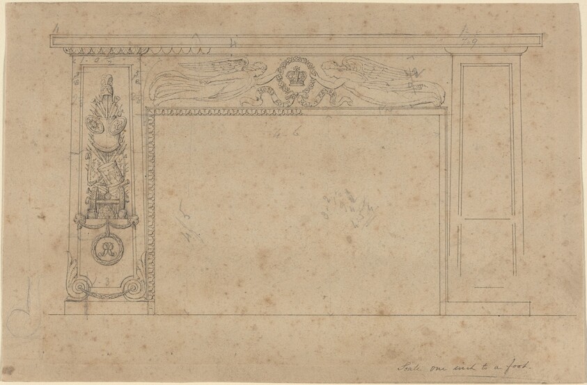 Design for the Chimney Piece in the Throne Room, Buckingham Palace