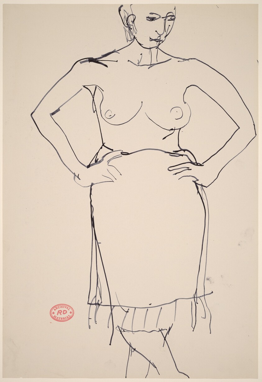 Untitled [model in skirt without top]