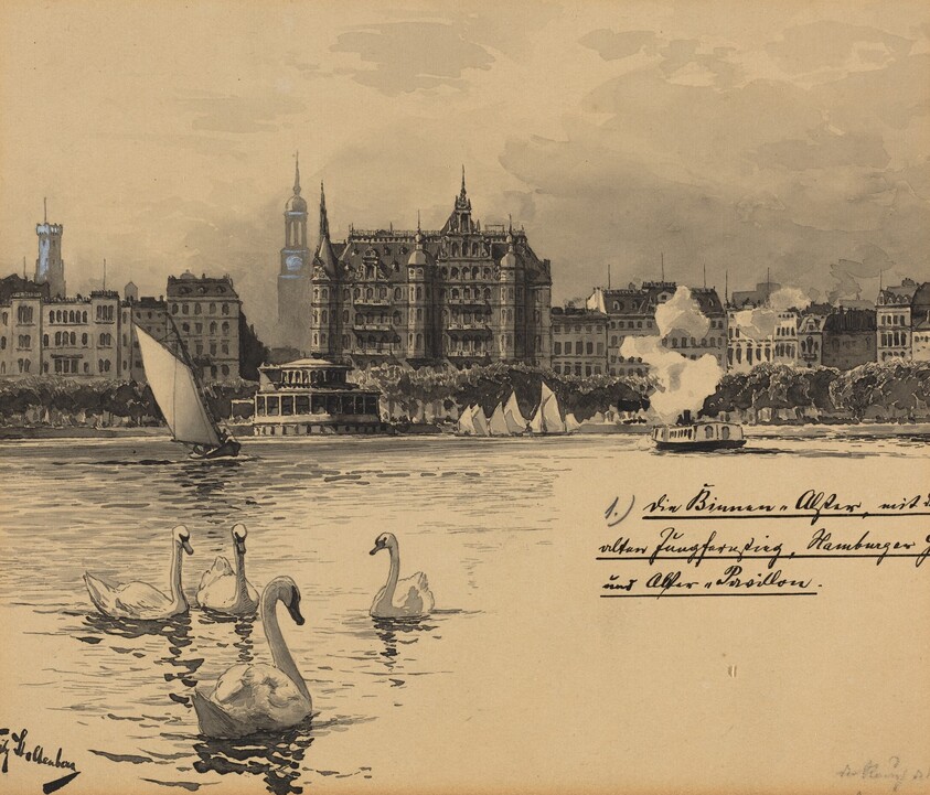 Binnenalster mit Jungfernstieg