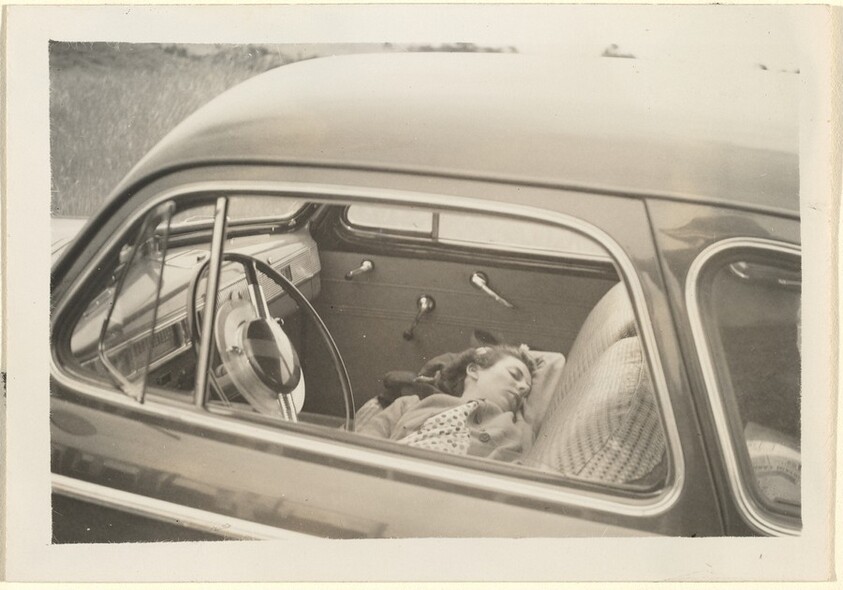 Untitled (Woman asleep in car)