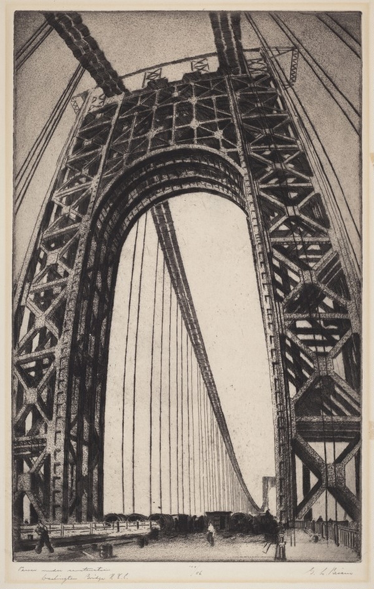 Tower Under Construction, Washington Bridge, NY