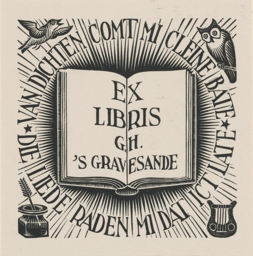 Bookplate G.H.'s-Gravesande