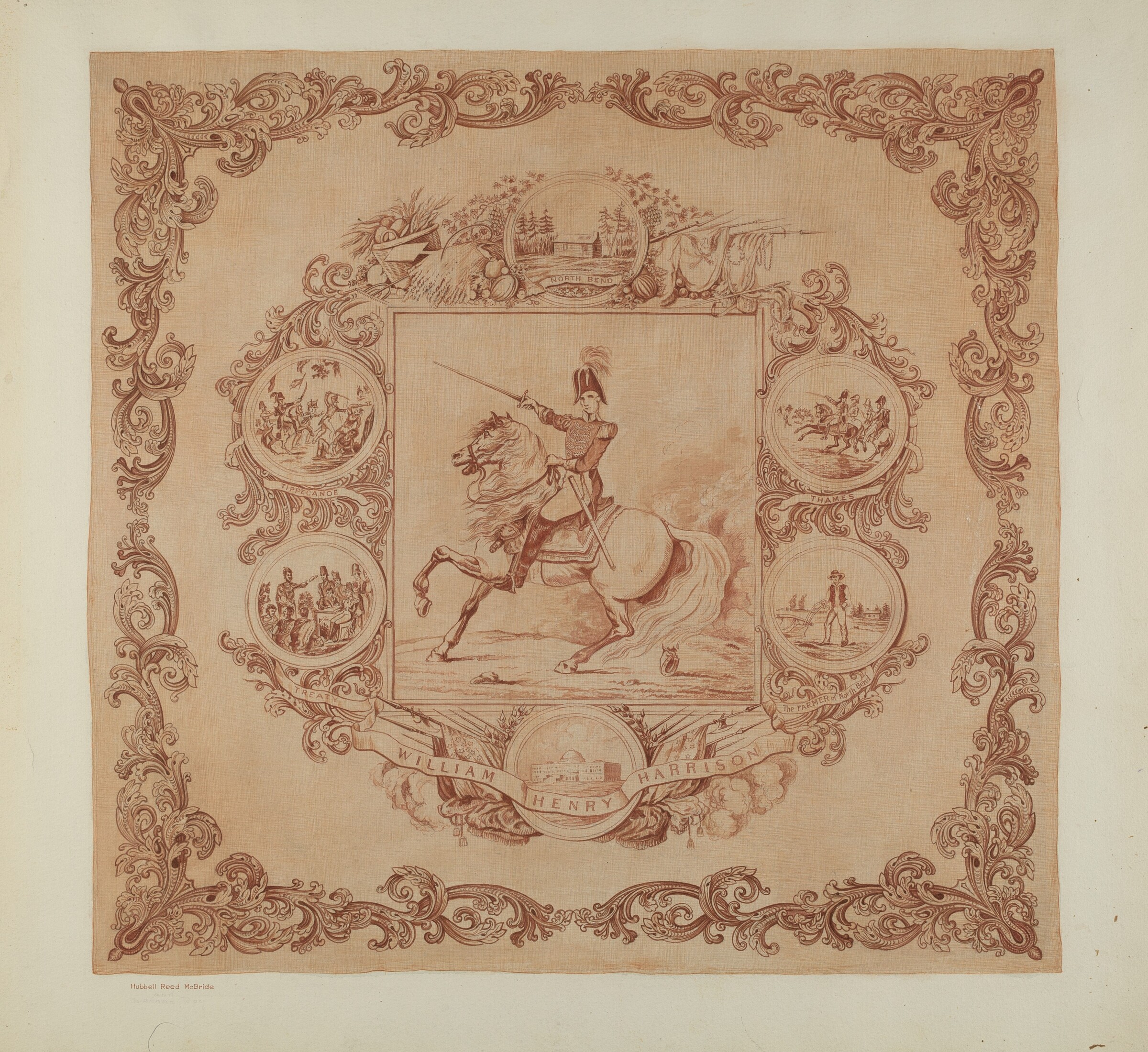 Event Handkerchief, Hubbell McBride, c. 1941