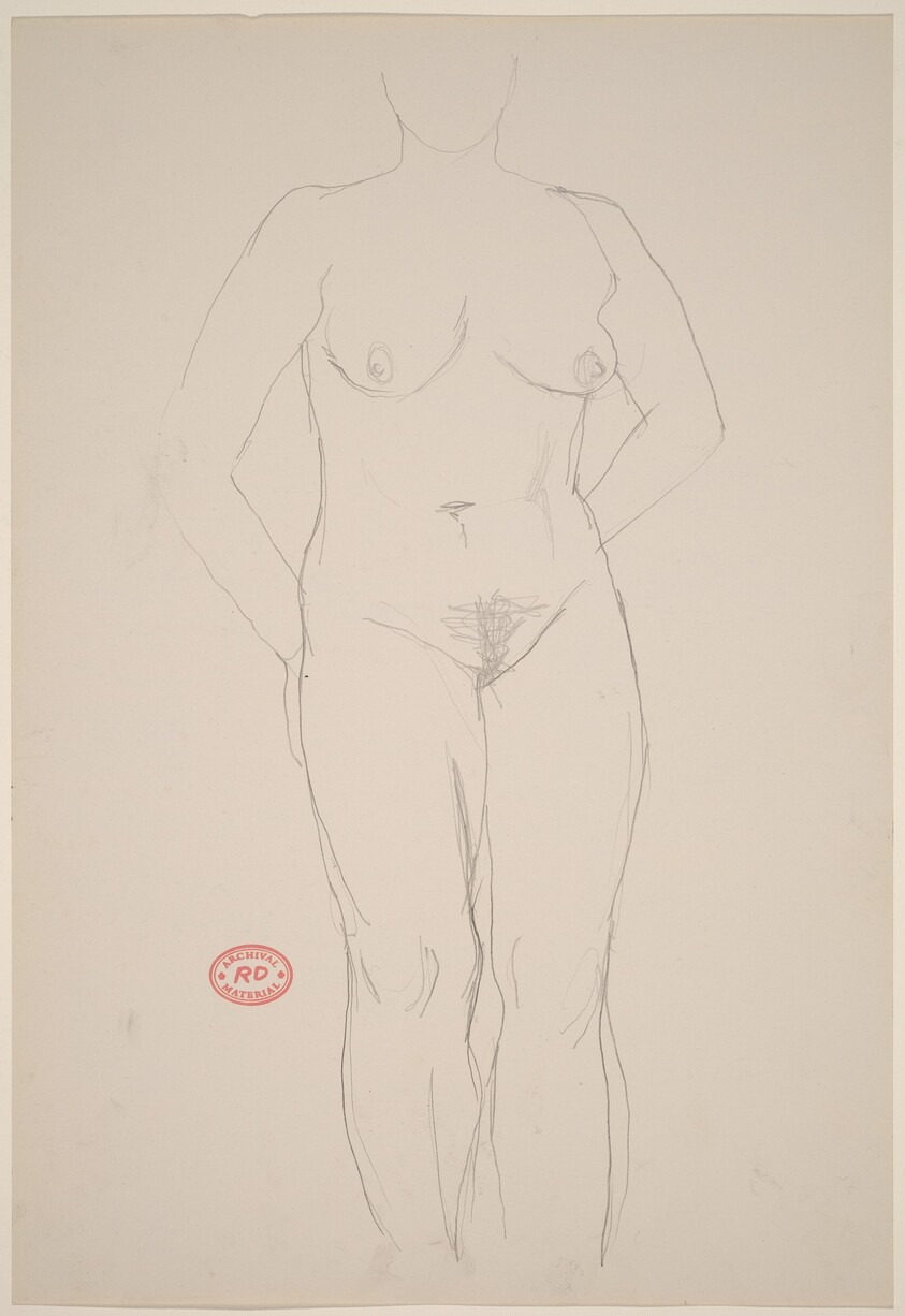 Untitled [nude standing with her hands behind her]