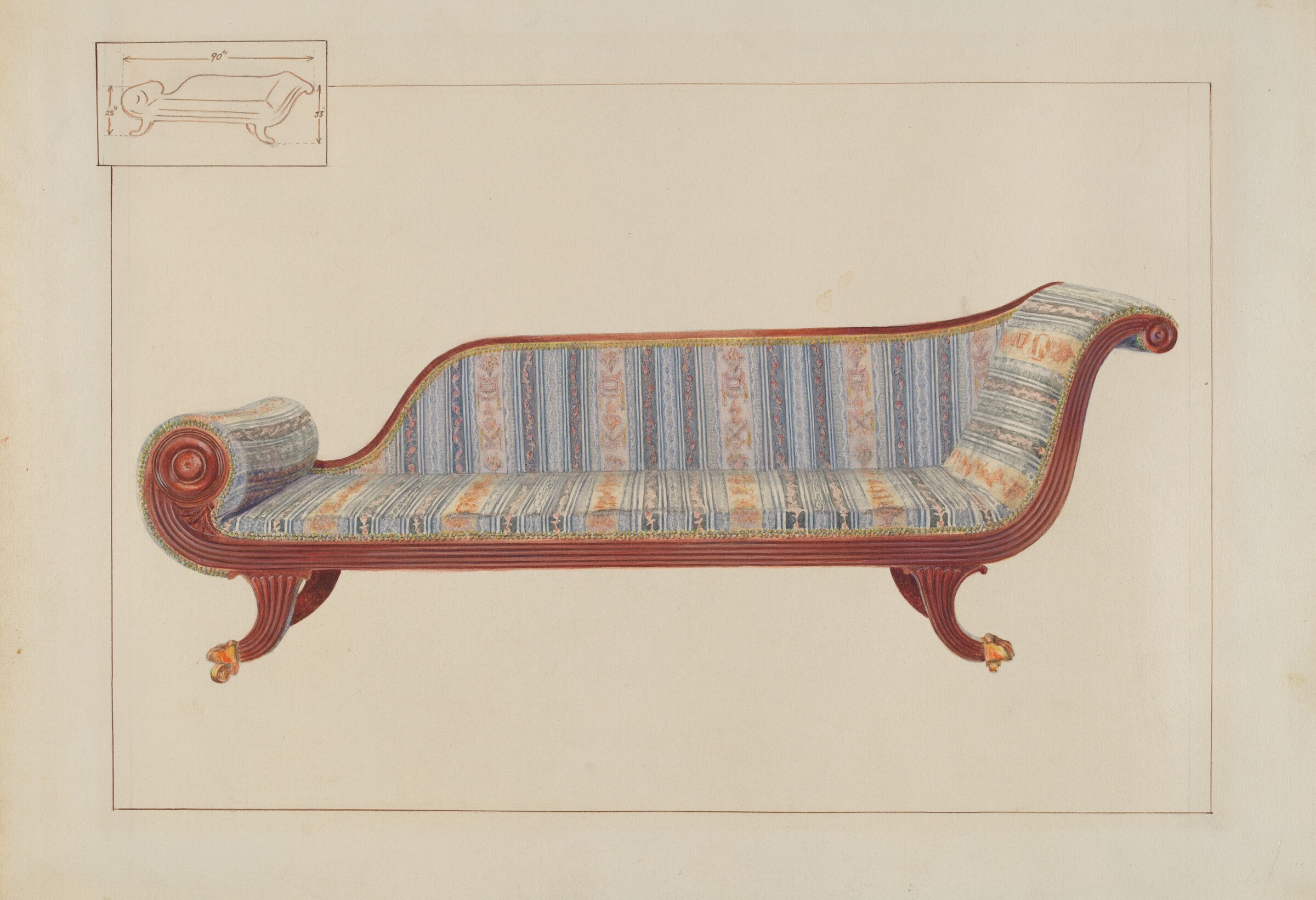 Duncan Phyfe Sofa, Edward L. Loper, c. 1937