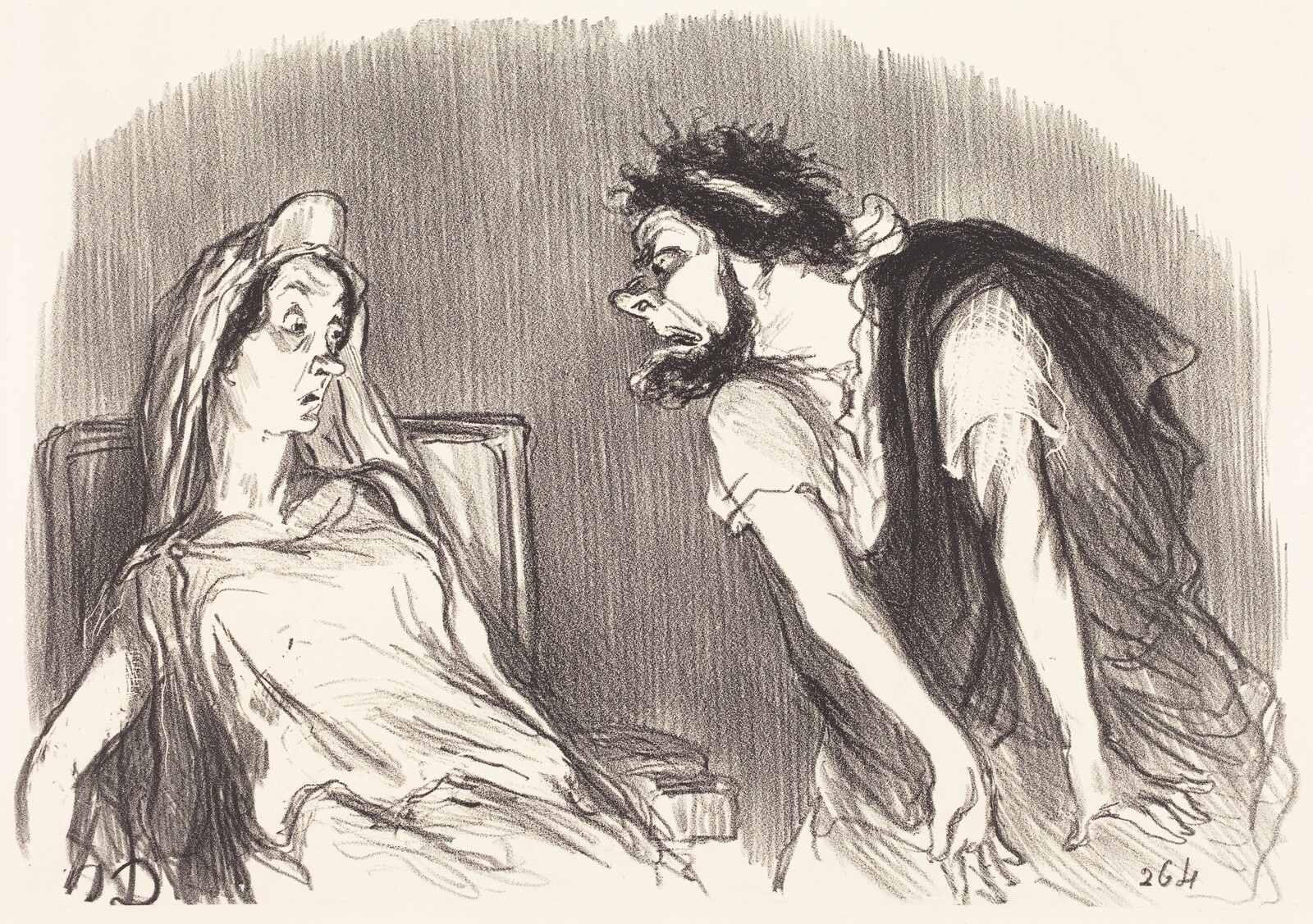 Oedipe, Honoré Daumier, 1851