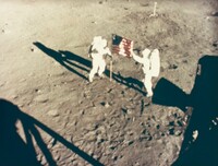 Neil Armstrong and Buzz Aldrin Deploy Flag on the Moon, National Aeronautics and Space Administration, July 20, 1969