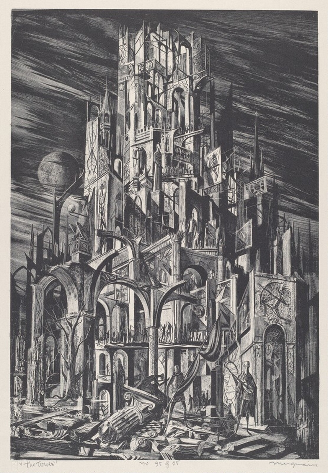 The Tower, Joseph A. Mugnaini, 1956