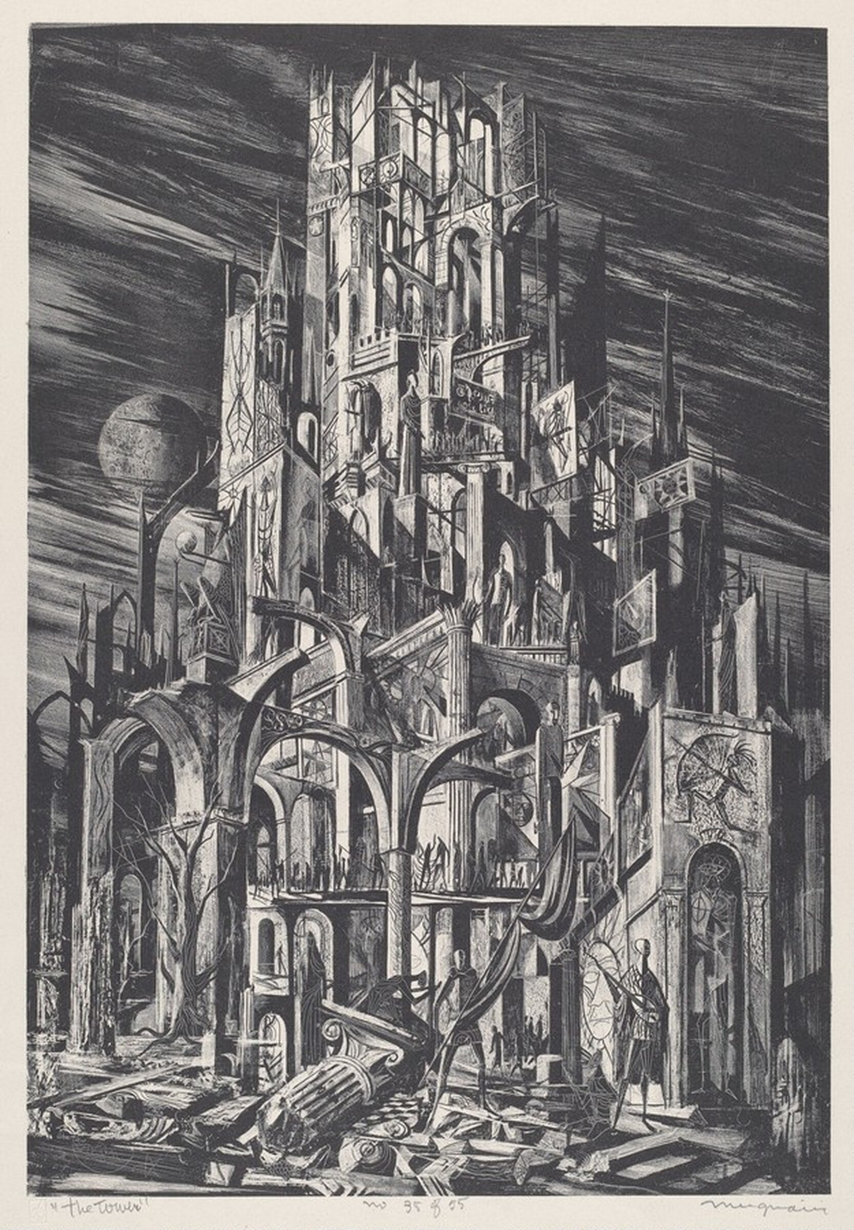 The Tower, Joseph A. Mugnaini, 1956
