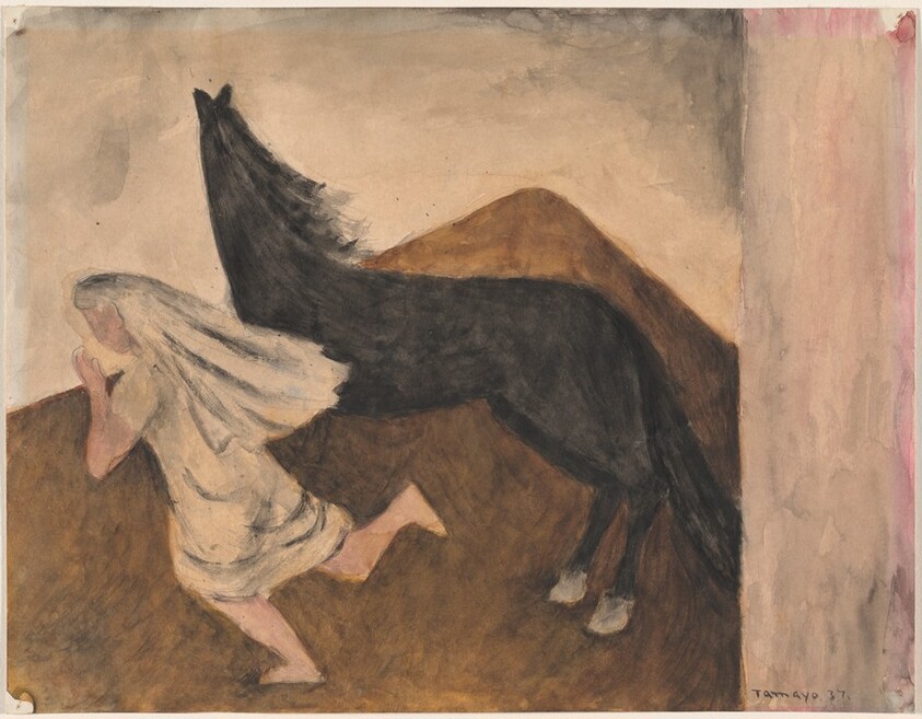 Horse and Running Girl
